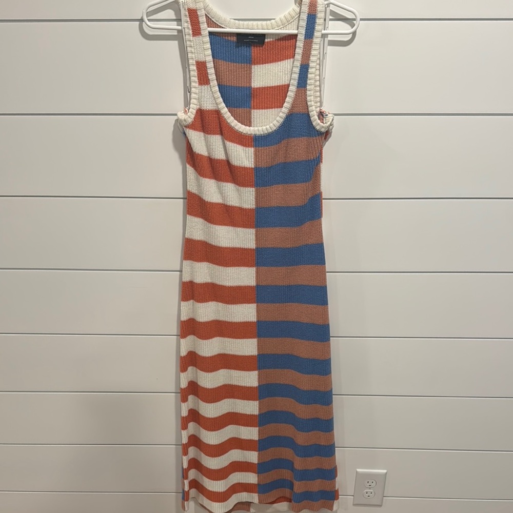 MINKPINK Red and White Midi Dress